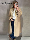 Vintage Khaki Reversible Trench Coat