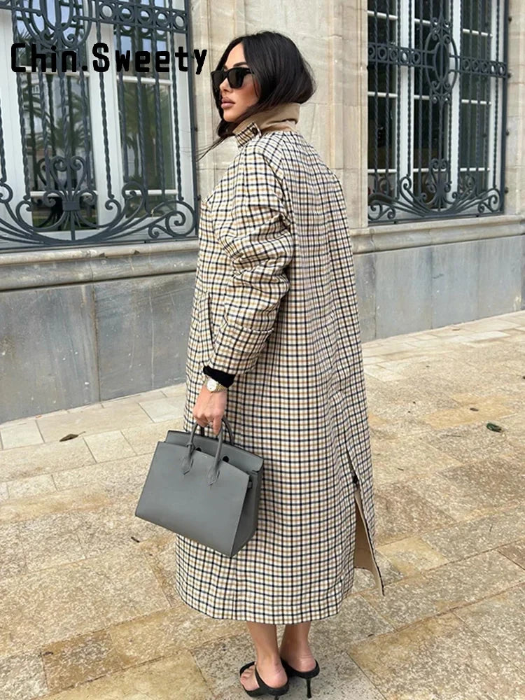 Vintage Khaki Reversible Trench Coat