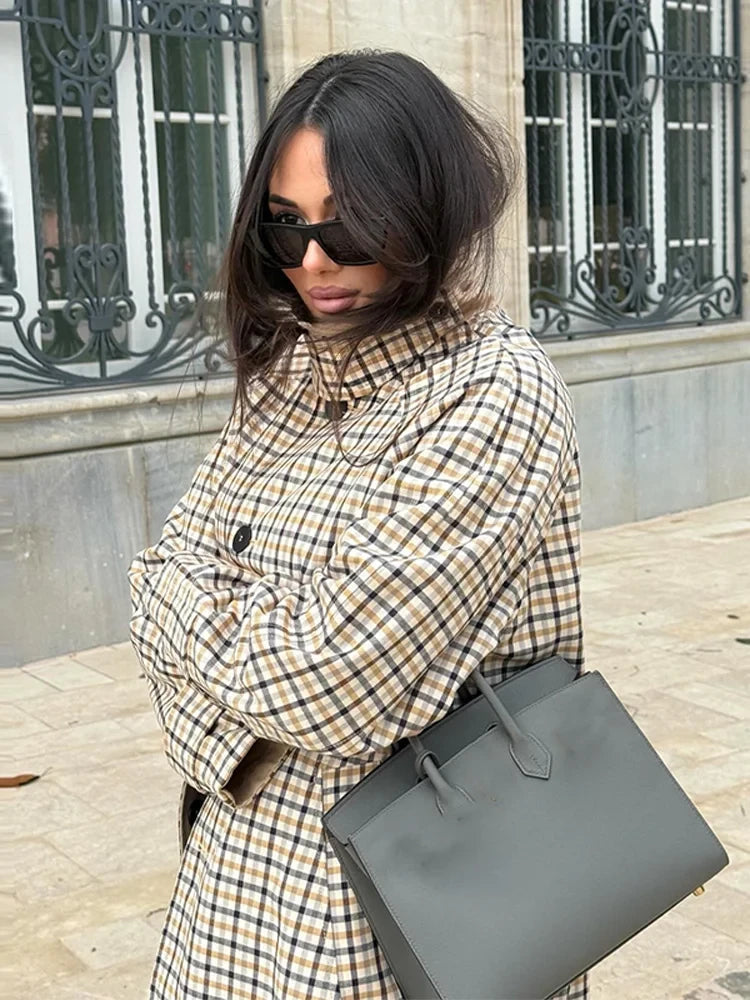Vintage Khaki Reversible Trench Coat