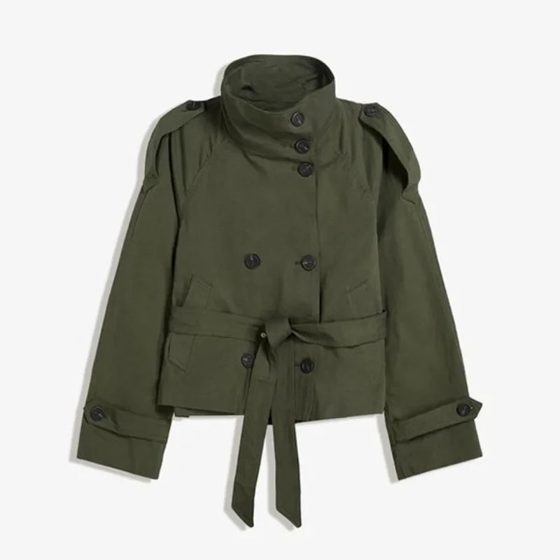 Vintage Khaki Reversible Trench Coat