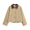 Patchwork Long Sleeve Bomber Jacket